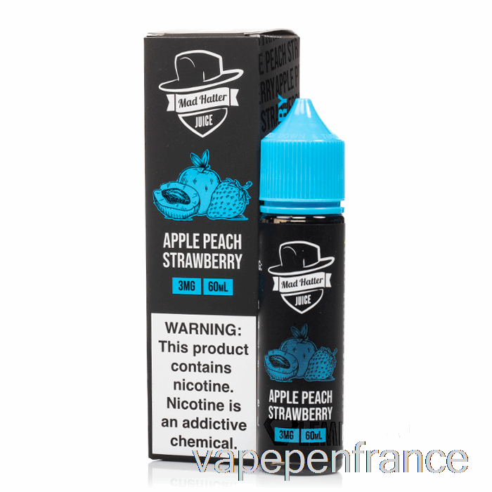 Pomme Pêche Fraise - Chapelier Fou - Stylo Vape 60ml 0mg